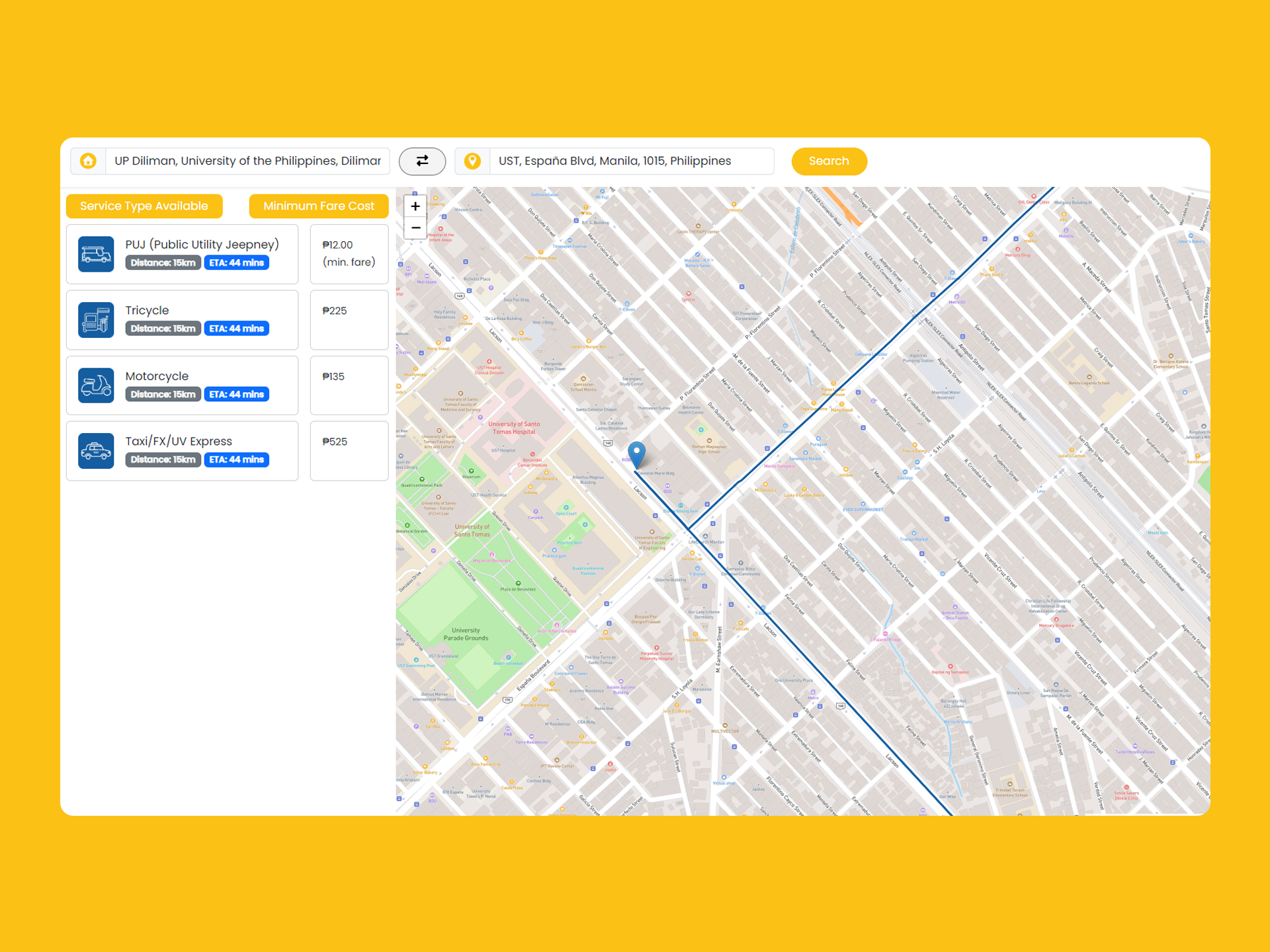 Commusta (Map & Routing)